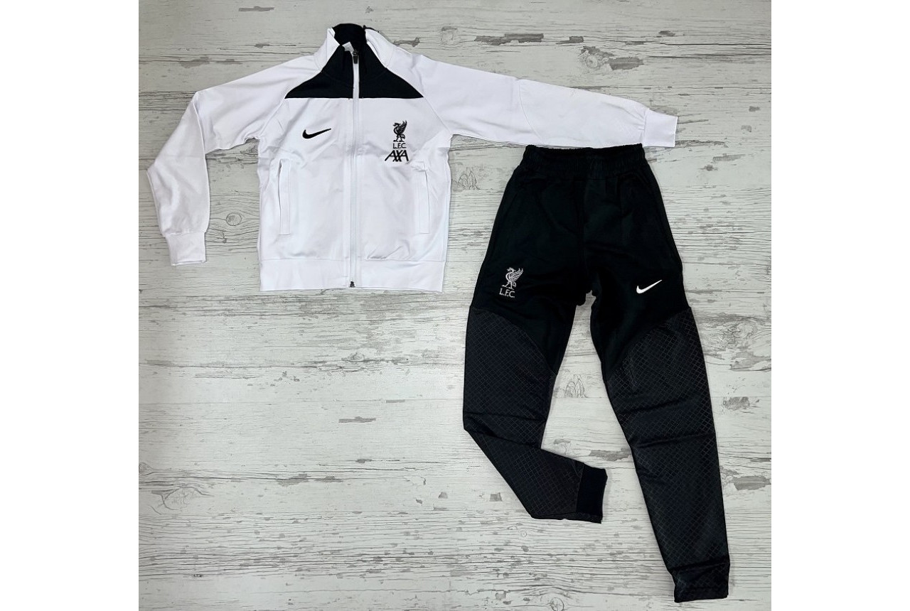 Детски футболен екип Liverpool F.C. бяло и черно 8108